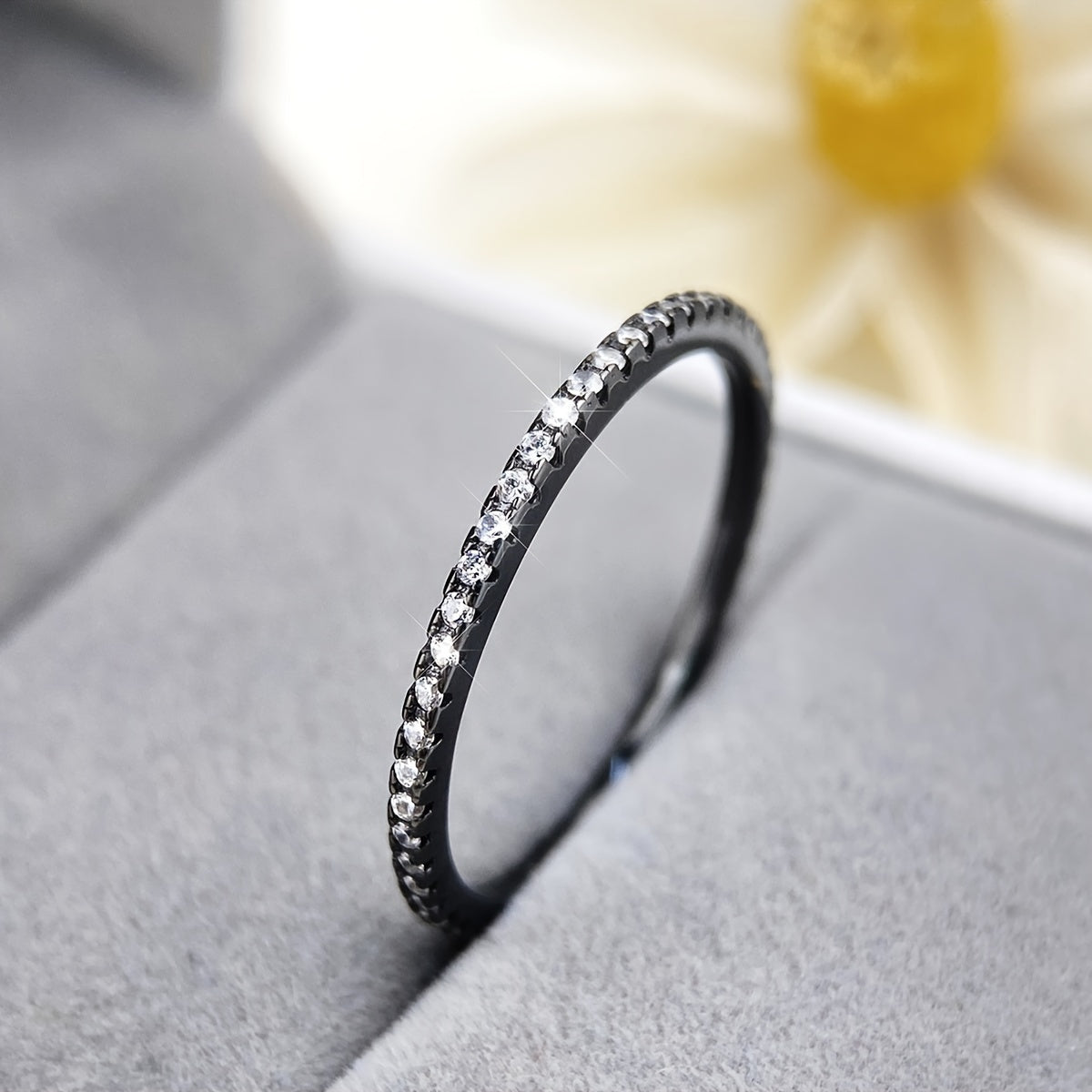 1pc Radiant 925 Sterling Silver Ring - Pave Set Shining Zirconia for Men & Women - Durable Daily Wear, Fashion-Forward Party Jewelry