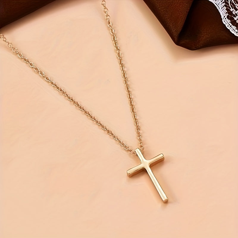 Classic Vintage Cross Necklace Plated Neck Jewelry Accessories Gift