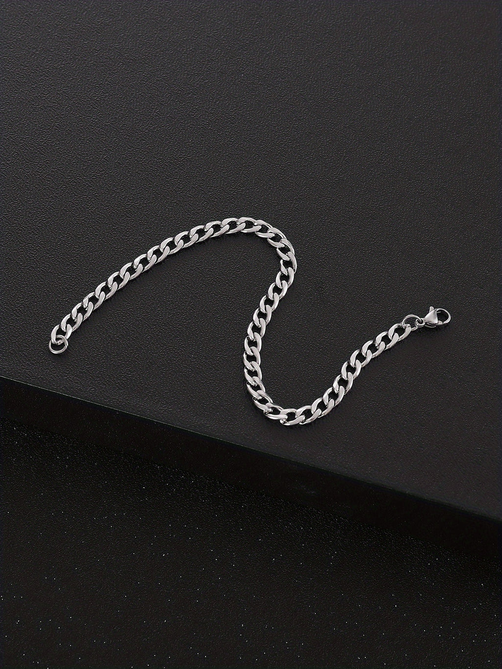 1pc Men's Minimalist Stainless Steel Chain Bracelet Hip Hop Jewelry