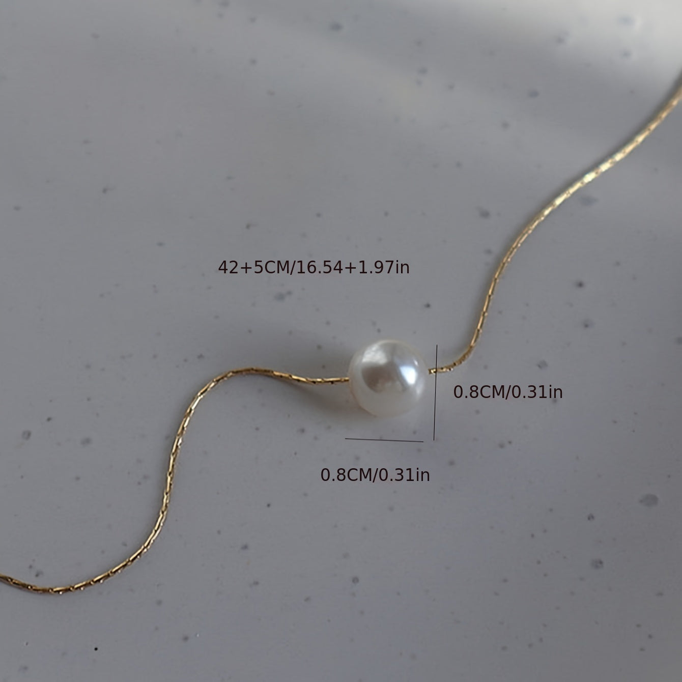 Faux Pearl Decor Necklace Minimalist Elegant Clavicle Chain Jewelry For Women For Daily Party Decoration